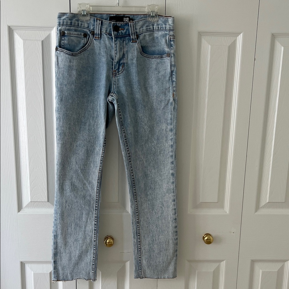 RSQ Men's Skinny Tapered Jeans - Light Blue